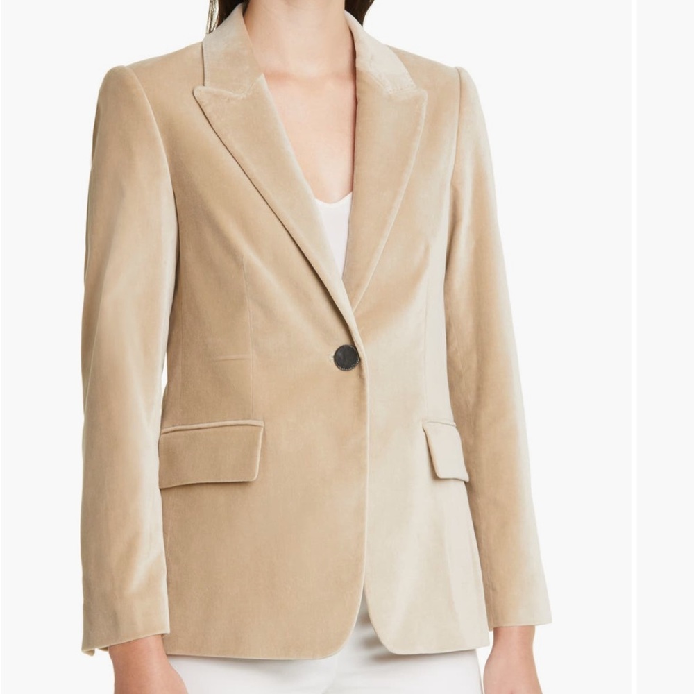 Cream velvet Kobe Halperin blazer